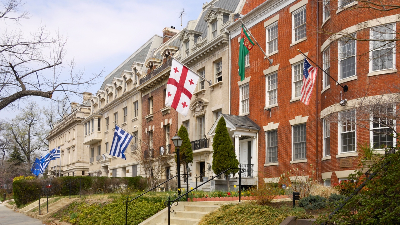 Embassies on embassy row in washington DC